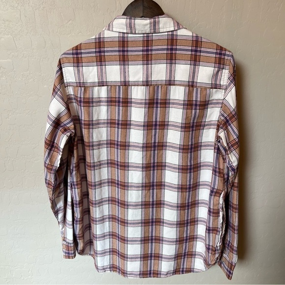Jachs Girlfriend women’s flannel plaid shacket with pockets, buttondown, sz M - Picture 5 of 14